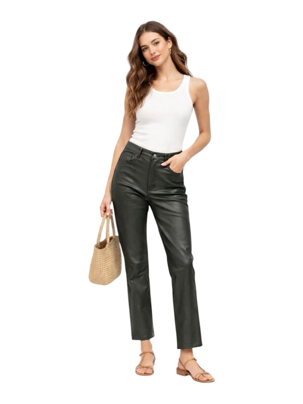 GAP Vintage Slim High Rise Faux Leather Jeans| Pants – Size 29 | 8s